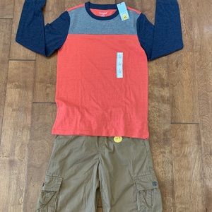 Cat & Jack lot of two pieces youth boys size 12/14 T-shirt shorts NEW. # J
